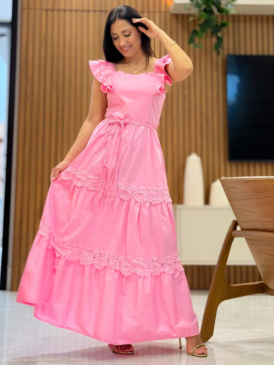 Vestido Barbara Rosa