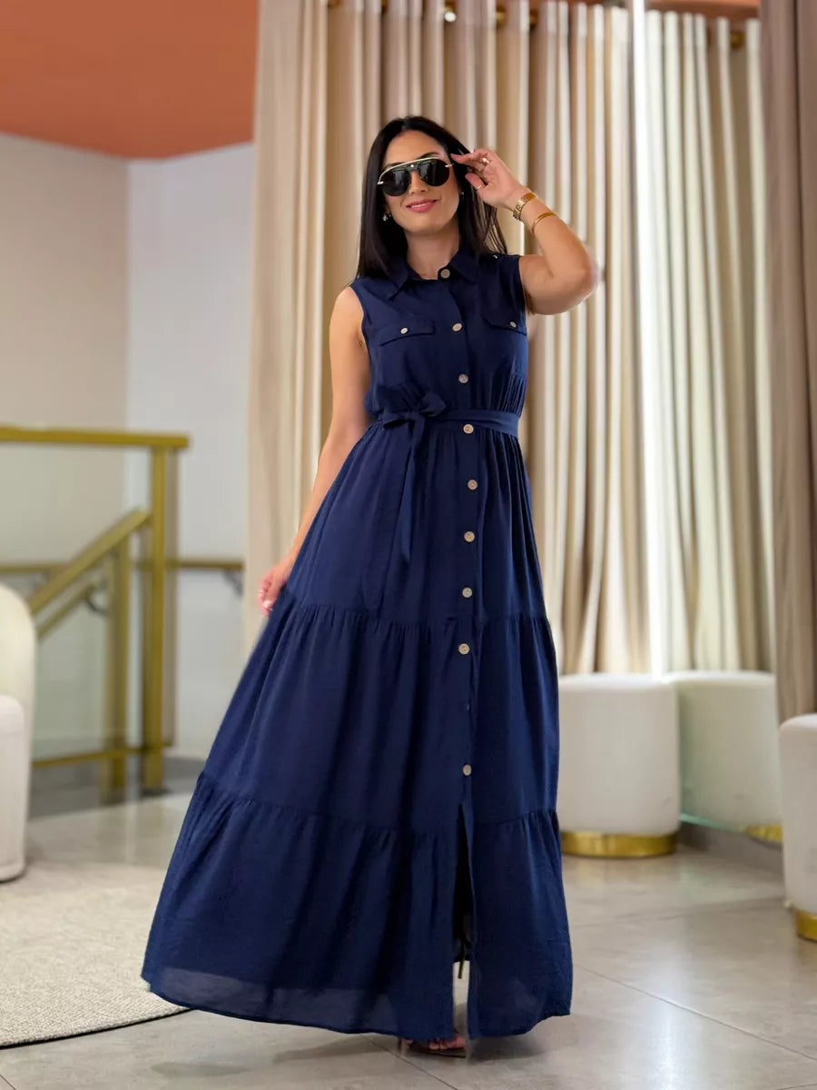 Vestido Joyce Azul Marinho