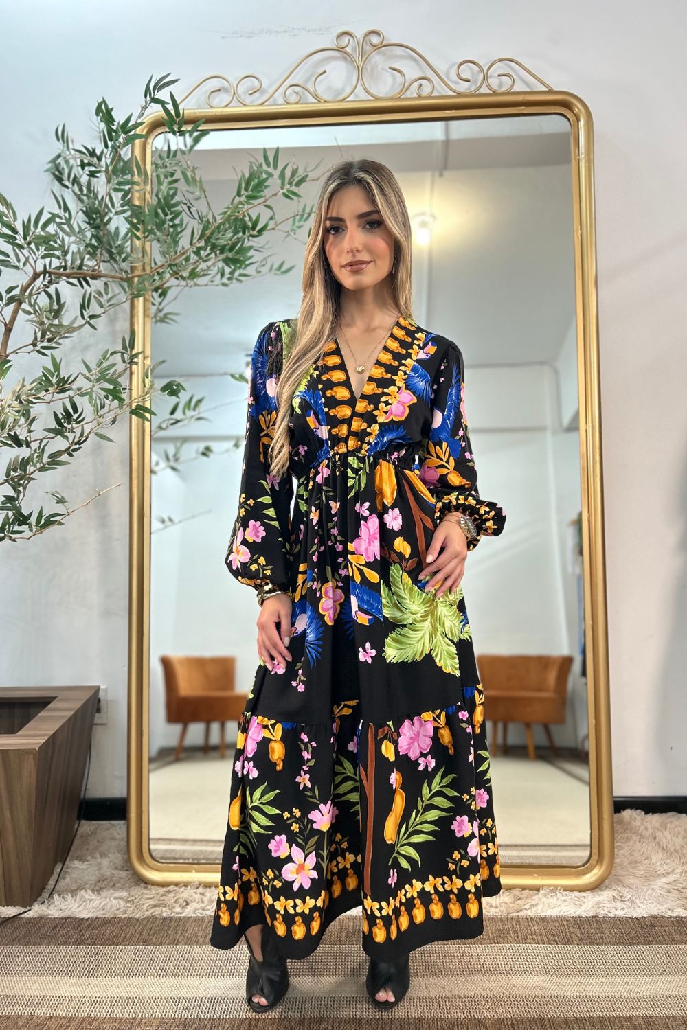 Vestido Andreia Manga Longa [EXCLUSIVO]